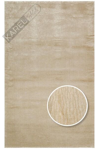 MAJESTY MJ 01 BEIGE Düz Desenli El Emeği ile Özel Tezgahlarda Üretilen Yün Viskon Tencel Uşak Halıs