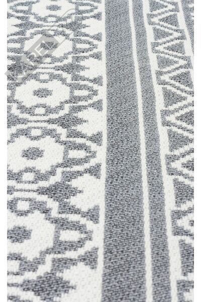 ARYA AR 07 GREY Yıkanabilir Çift Taraflı Modern Desenli Dokuma Kilim