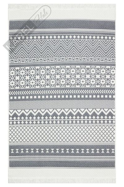 ARYA AR 07 GREY Yıkanabilir Çift Taraflı Modern Desenli Dokuma Kilim
