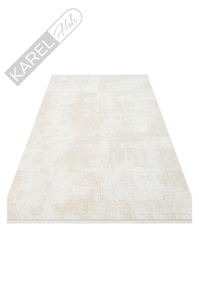 SATEEN ST 109 CREAM BEIGE Yıkanabilir Kaymaz Tabanlı Hav Vermez Sık Dokuma Modern Halı