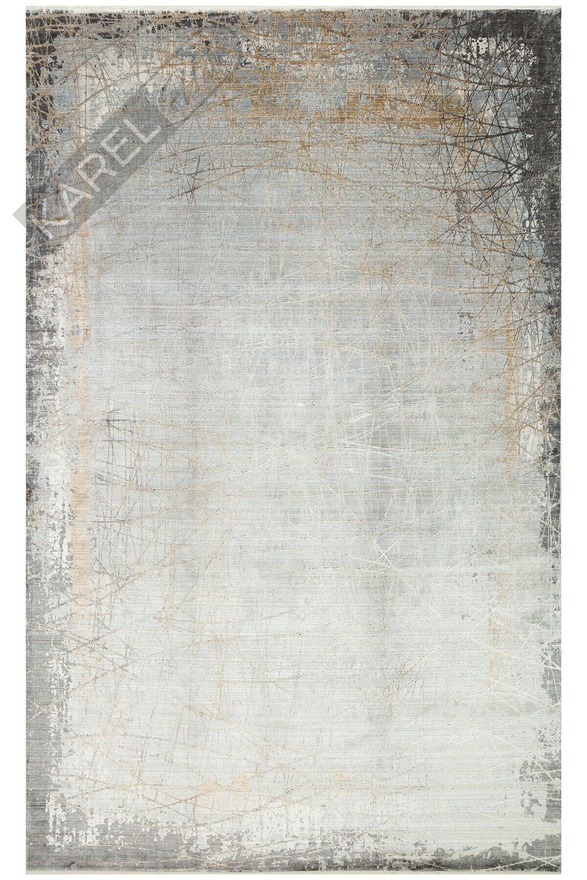 MAHAL MHL 09 GREY GOLD Modern Desenli Yüksek Kalite Sık Dokuma Salon Halısı
