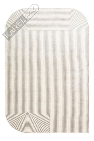 MERANO MRN 03 CREAM GREY Geometrik Desenli Yüksek Kalite Sık Dokuma Salon Halısı