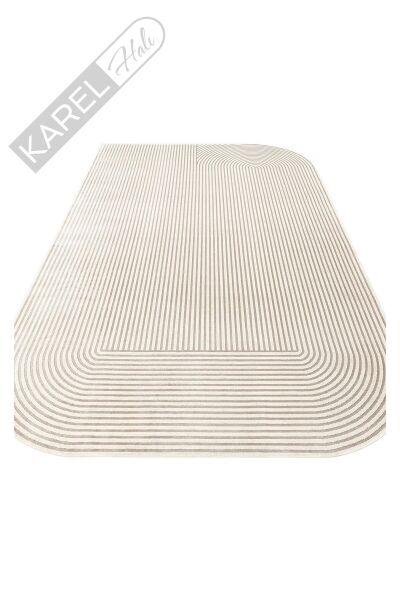 MERANO MRN 03 CREAM GREY Geometrik Desenli Yüksek Kalite Sık Dokuma Salon Halısı