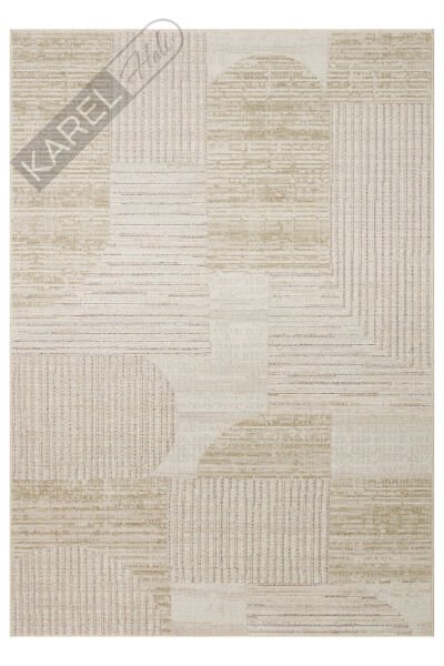 SAHARA SHA 02 CREAM GREEN Hav Toz Vermez Yumuşak Tuşeli Modern Makine Halısı