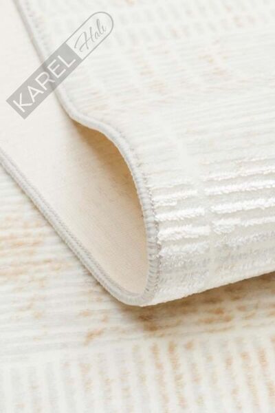 SATEEN ST 23 CREAM XW Hav Toz Vermez Yıkanabilir Kaymaz İnce Dokuma Modern Halı