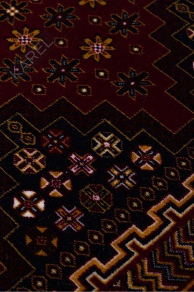 SATEEN AFGHAN SFG 01 RED Yıkanabilir Afgan Desenli Hav Toz Vermeyen Kaymaz Tabanlı Sık Dokuma Halı