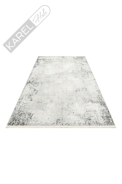LAGOS XW LGS 05 CREAM GREY XW Hav Toz Vermez Eskitme Desenli Modern Makine Halısı