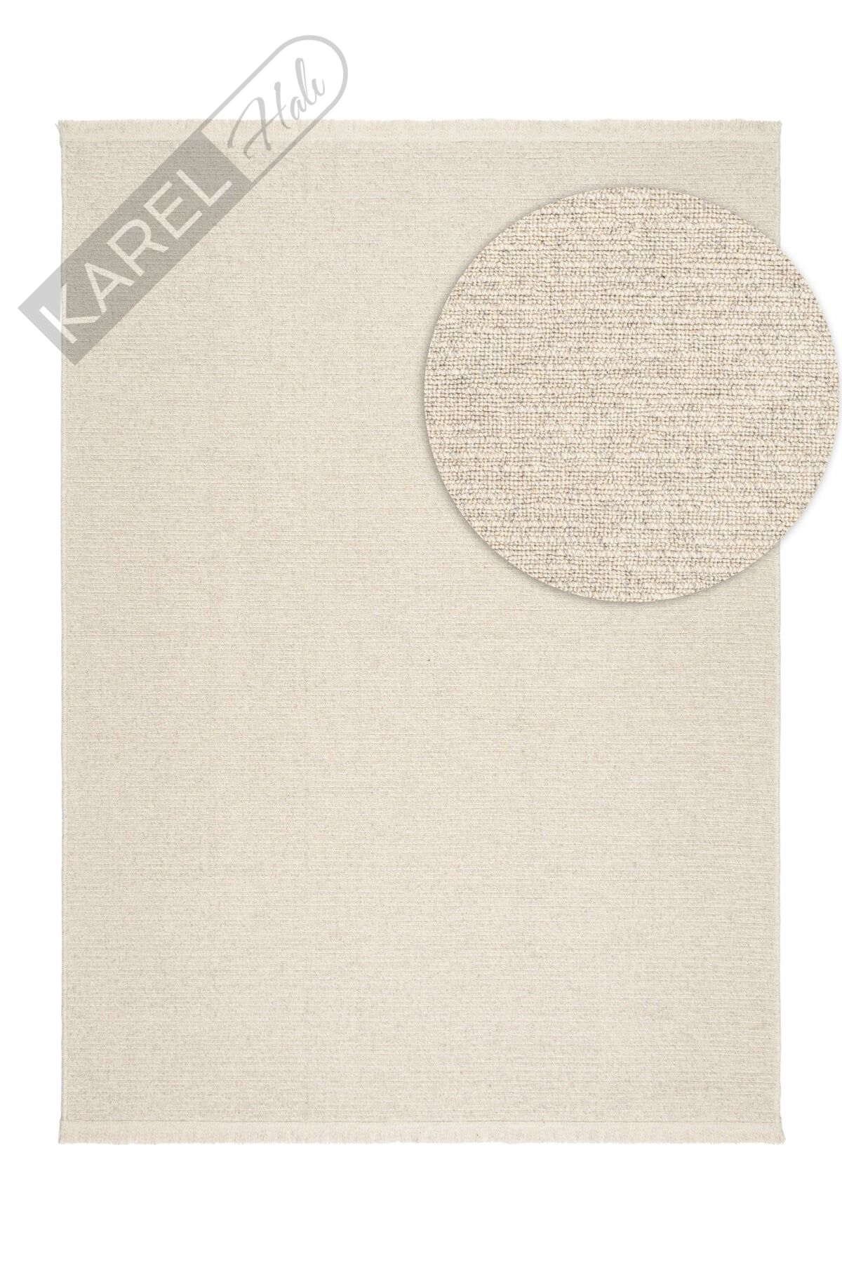 Nordic Wool 01 Krem Doğal Yün Halı - Yeni Zelanda Yünü