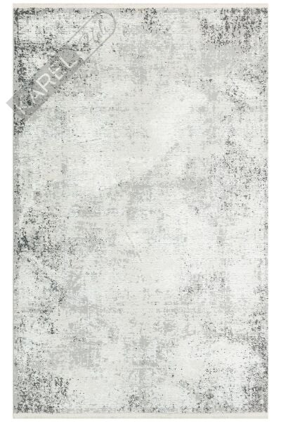 LAGOS XW LGS 05 CREAM GREY XW Hav Toz Vermez Eskitme Desenli Modern Makine Halısı