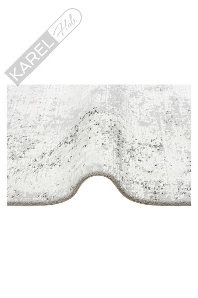 LAGOS XW LGS 05 CREAM GREY XW Hav Toz Vermez Eskitme Desenli Modern Makine Halısı