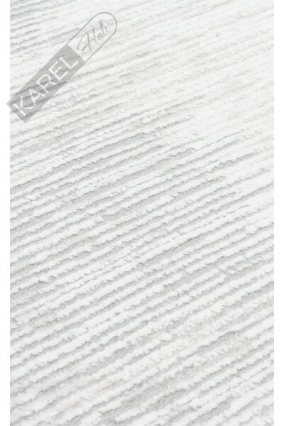 LAGOS XW LGS 20 CREAM GREY XW Hav Toz Vermez Eskitme Desenli Modern Makine Halısı