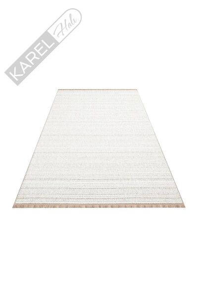 Oslo Osl 02 Whıte Grey Hav Toz Vermez Hasır Dokuma Modern Makine Halısı