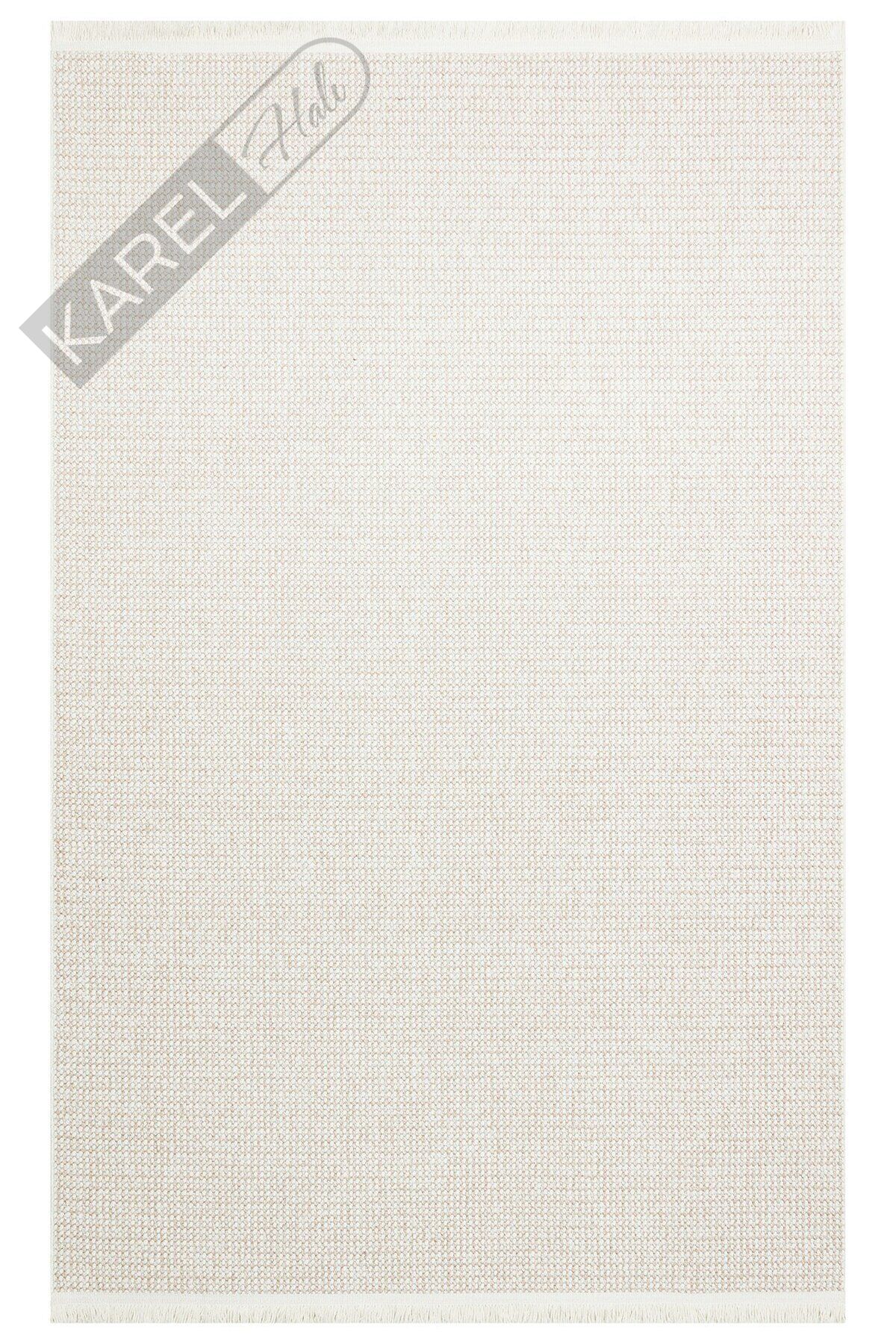 MOTTO MOT PLAIN BEIGE Yumuşak Tuşeli Örgü Dokuma Modern Makine Halısı