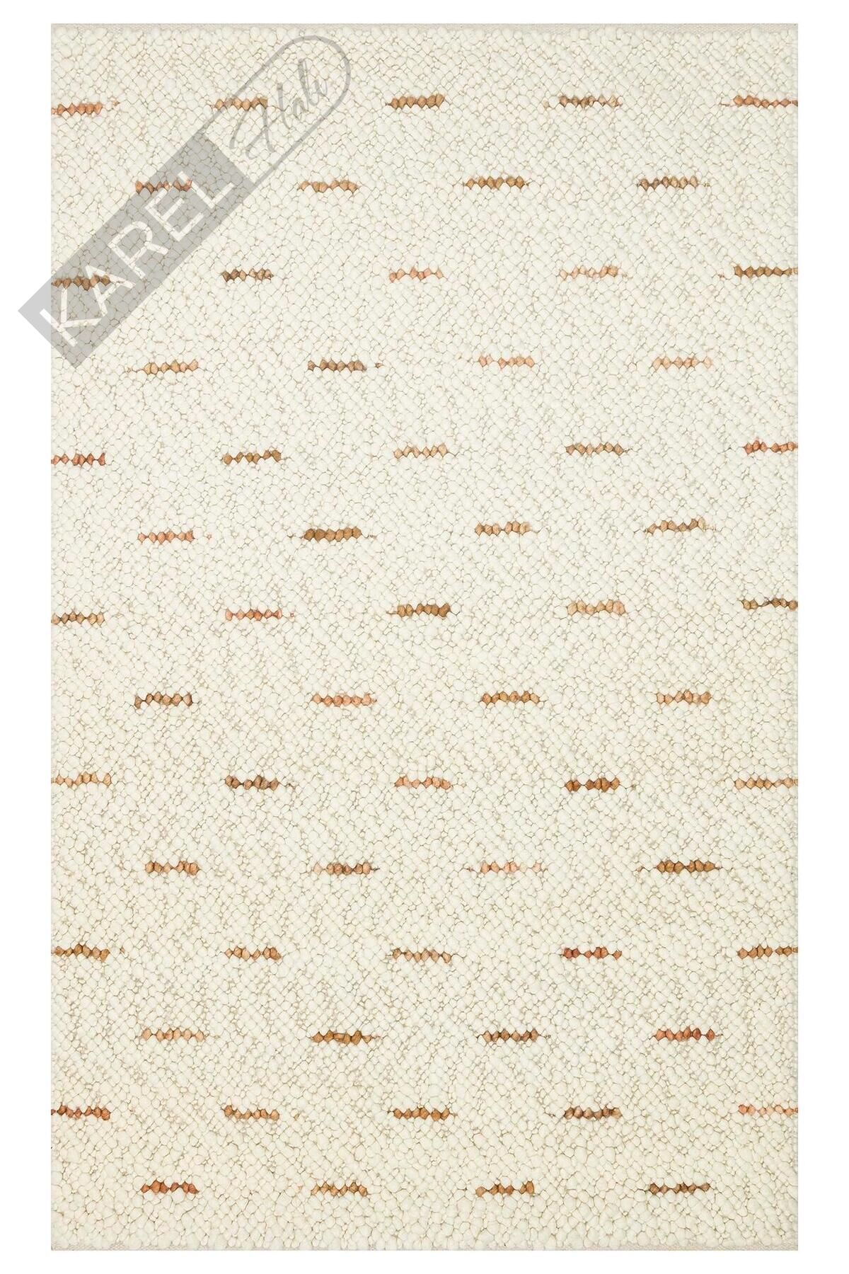 JADE JD 06 NATURAL Naturel Kazak Örgü Desenli El Dokuma Örgü Halı
