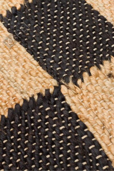 ECHO ECH 13 NATURAL BLACK XW Jüt ile Üretilen El Dokuma Sisal Kilim