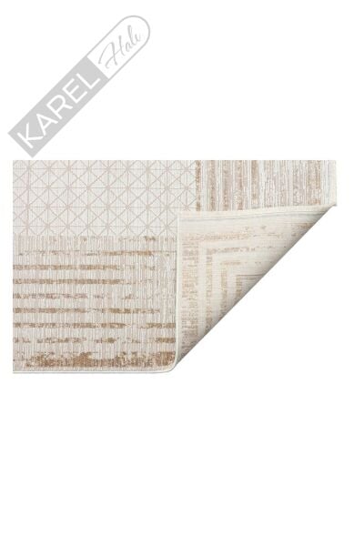 MAHAL MHL 01 CREAM GOLD  Art Deco Desenli Yüksek Kalite Sık Dokuma Salon Halısı