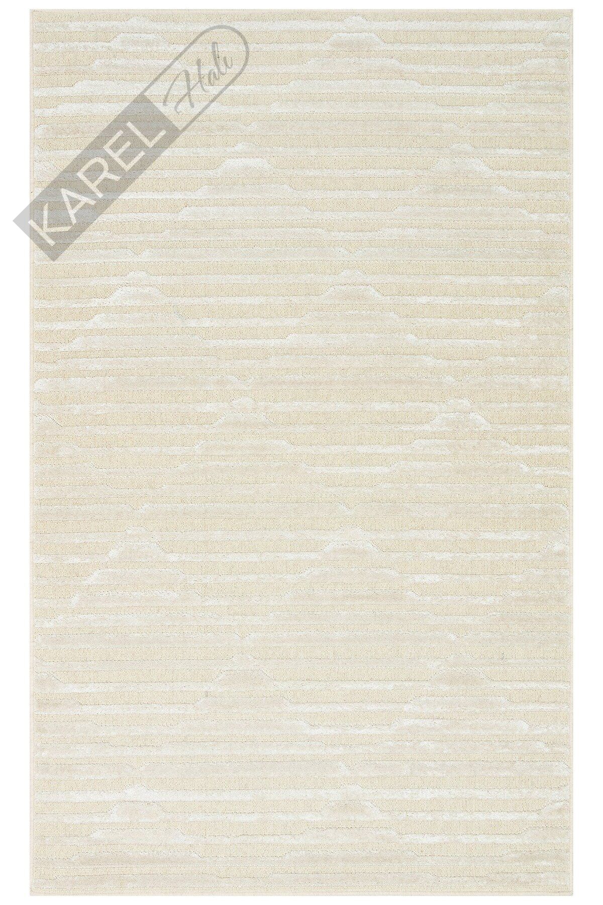 ZENITH ZNT 02 CREAM  Yüksek Alçak Dokulu Naturel Yün ve Viskon Modern Dokuma Halı