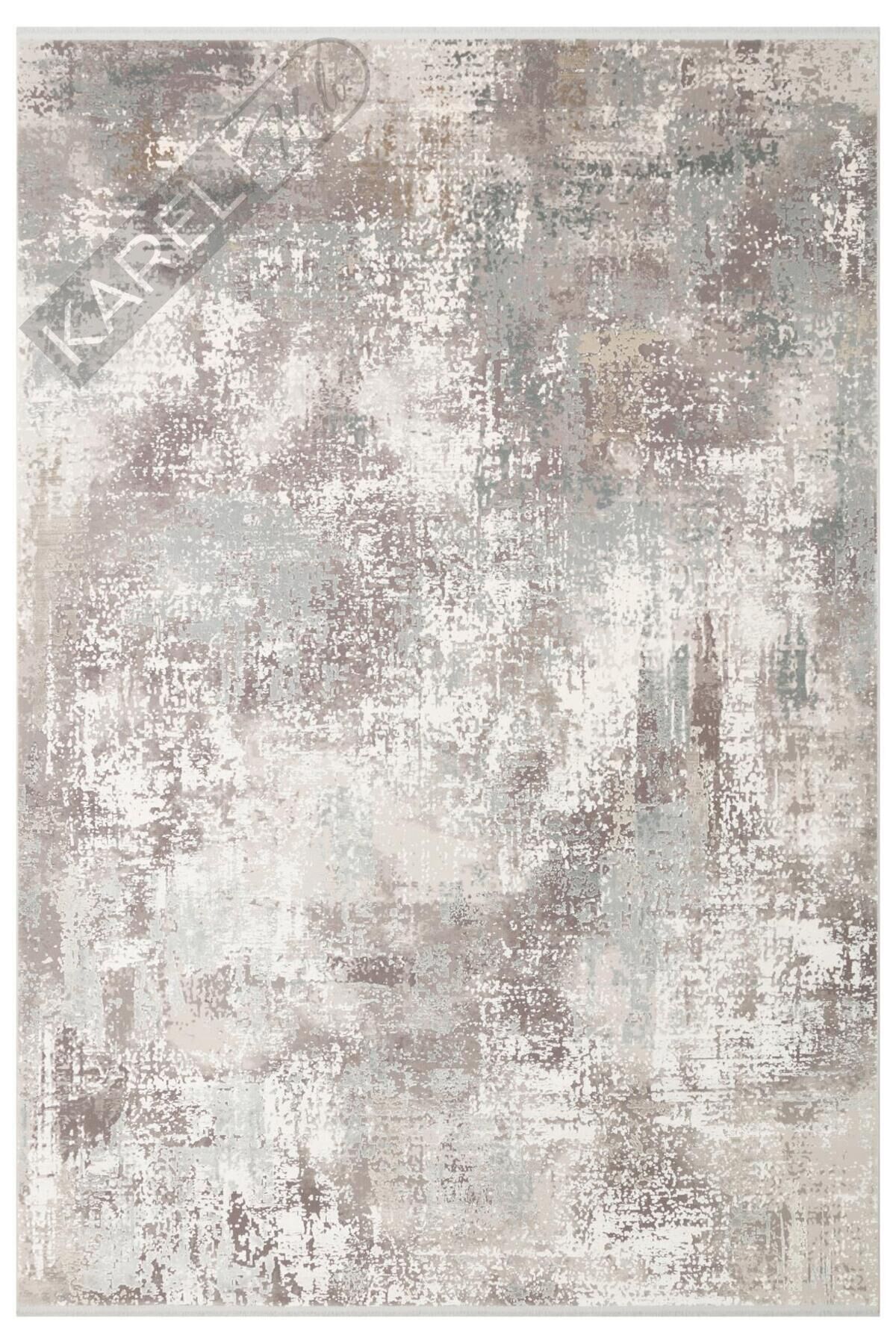 FRESCO FS 35 GREY BEIGE XW Yüksek Alçak Dokulu Özel Işıltılı Yüksek Kaliteli Sık Dokuma Modern Salo