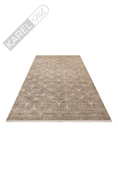 VERONA DYED VRD 06 LATTE BEIGE Overdyed Yumuşak İpeksi Tuşeli Yüksek Alçak Oymalı Modern İnce Makin