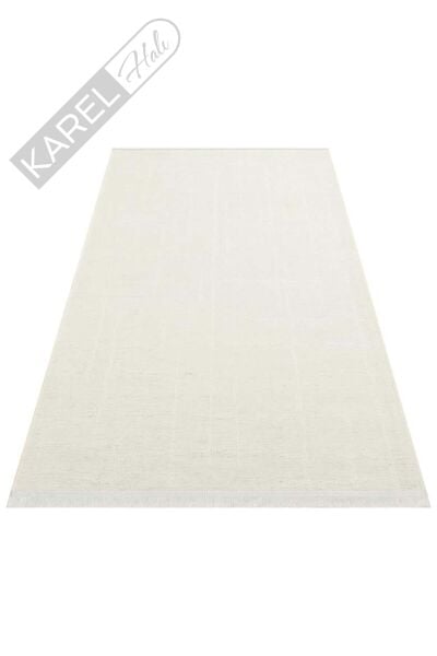 LIZA KILIM LIZ 02 WHITE Hav Toz Vermez Kaymaz Tabanlı Yıkanabilir Düz Renk Kilim