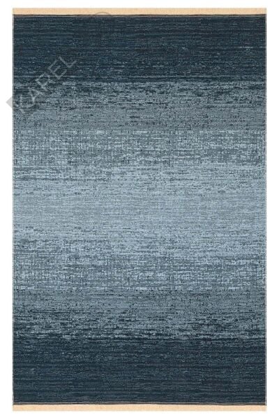 KUTNU KILIM KTN 01 ANTRASIT BLUE Modern Ombre Renk Geçişli Yıkanabilir Çift Taraflı Kilim
