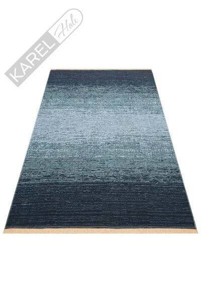 KUTNU KILIM KTN 01 ANTRASIT BLUE Modern Ombre Renk Geçişli Yıkanabilir Çift Taraflı Kilim