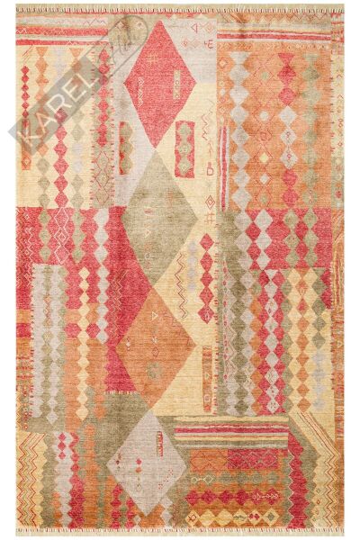 Zara Zr 10 Red Autumn Otantik Desenli El Emeği Ile Özel Tezgahlarda Üretilen Modern Uşak Halısı