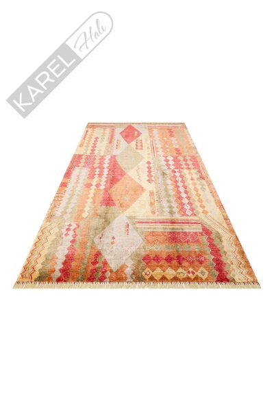 Zara Zr 10 Red Autumn Otantik Desenli El Emeği Ile Özel Tezgahlarda Üretilen Modern Uşak Halısı