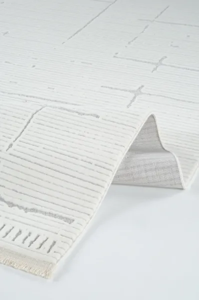 Apex Halı Origami 6941 Beyaz Gri Halı