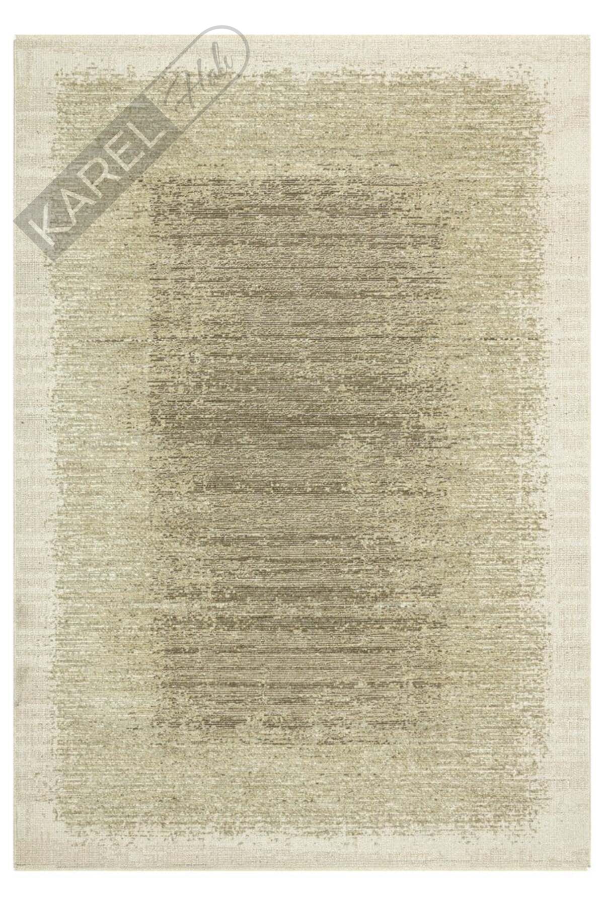 SAHARA SHA 04 CREAM GREEN Hav Toz Vermez Yumuşak Tuşeli Modern Makine Halısı