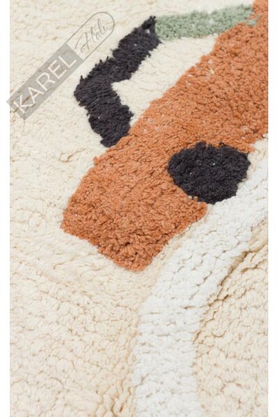 COTTON BOON XXW CBN 09 MULTY XXW Yıkanabilir Kaymaz Tabanlı Naturel Pamuk Bebek Halısı