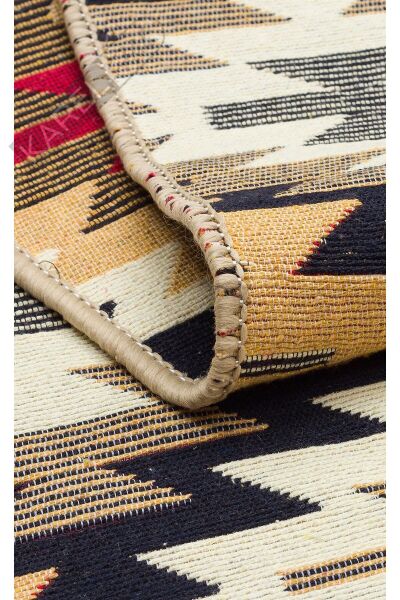 ARYA AR 33 RED Yıkanabilir Çift Taraflı Modern Desenli Dokuma Kilim