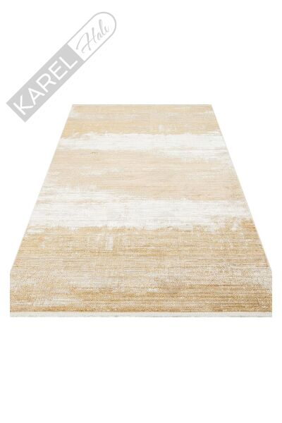 ROMA RM 02 CREAM TERRA  Viskon ve Polyester ile Üretilen Şık Salon Halısı