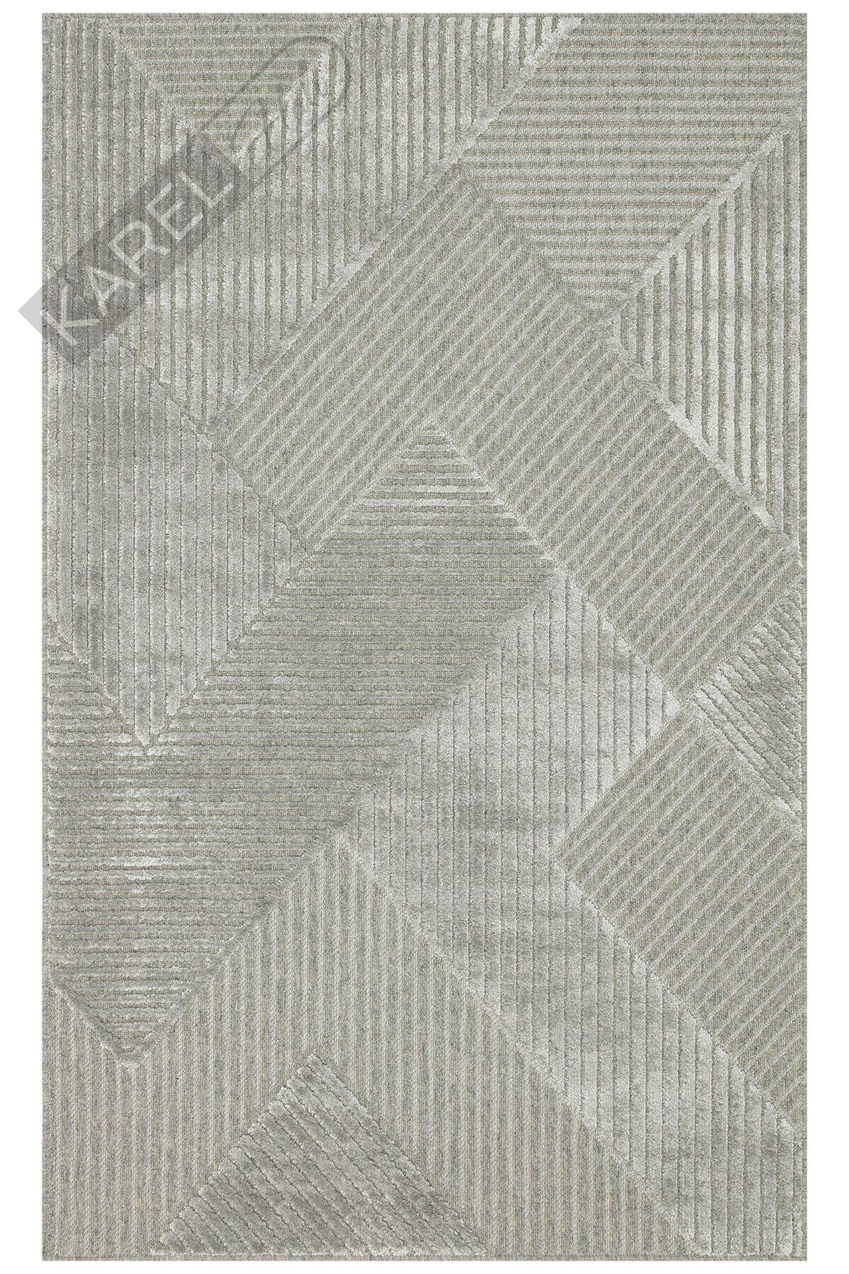 ZENITH ZNT 01 GREY  Yüksek Alçak Dokulu Naturel Yün ve Viskon Modern Dokuma Halı