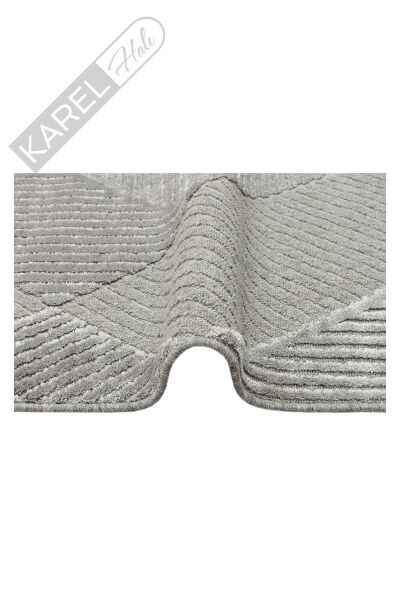 ZENITH ZNT 01 GREY  Yüksek Alçak Dokulu Naturel Yün ve Viskon Modern Dokuma Halı