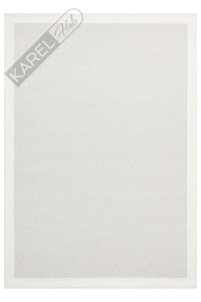 MONO MNO 05 GREY CREAM Hav Toz Vermez Kaymaz Tabanlı İnce Halı