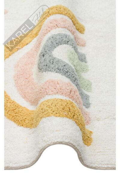 COTTON BOON XXW CBN 10 MULTY XXW  Yıkanabilir Kaymaz Tabanlı Naturel Pamuk Bebek Halısı