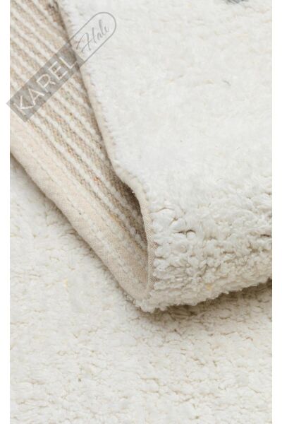 COTTON BOON XXW CBN 10 MULTY XXW  Yıkanabilir Kaymaz Tabanlı Naturel Pamuk Bebek Halısı