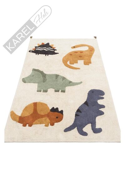 COTTON BOON XXW CBN 08 MULTY XXW  Yıkanabilir Kaymaz Tabanlı Naturel Pamuk Bebek Halısı