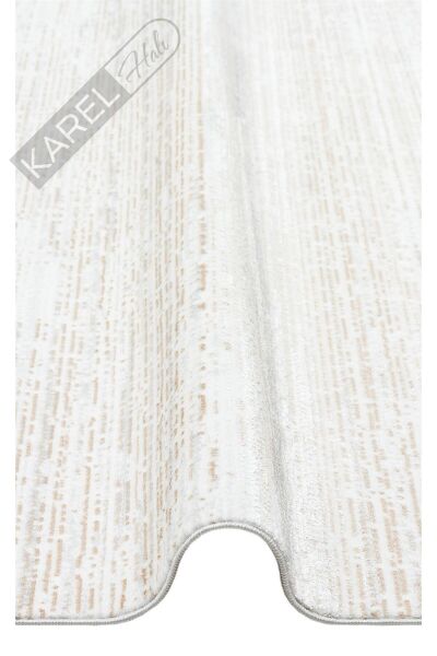 SATEEN ST 101 BEIGE XW Hav Toz Vermez Yıkanabilir Kaymaz İnce Dokuma Modern Halı