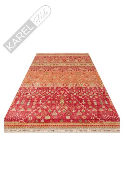 ZARA ZR 17 RED AUTUMN  Otantik Desenli El Emeği İle Özel Tezgahlarda Üretilen Modern Uşak Halısı