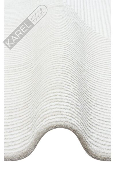 LAGOS XW LGS 22 CREAM GREY XW  Hav Toz Vermez Eskitme Desenli Modern Makine Halısı