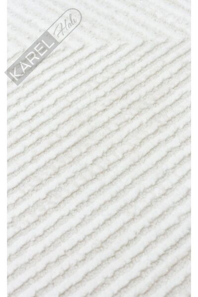 LAGOS XW LGS 22 CREAM GREY XW  Hav Toz Vermez Eskitme Desenli Modern Makine Halısı