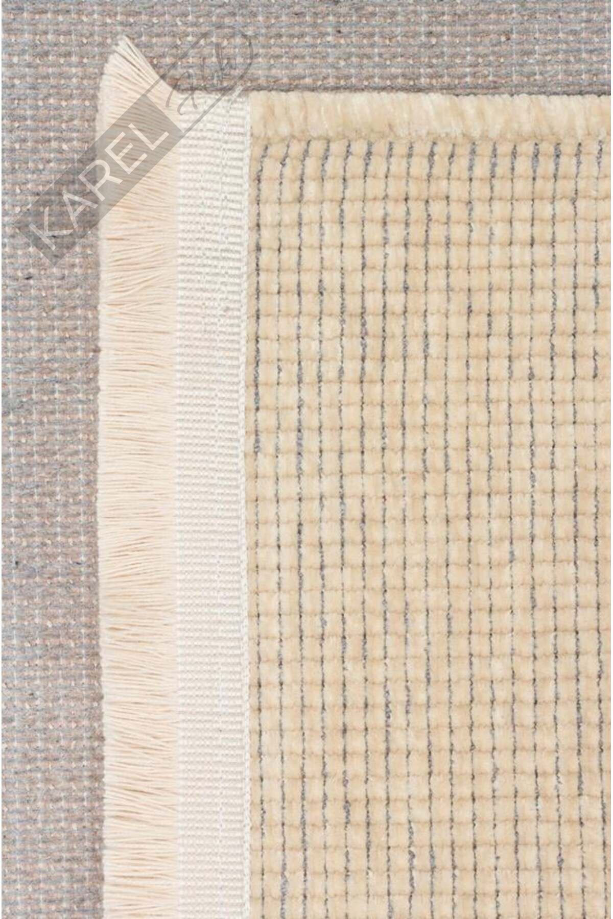 LIZA KILIM LIZ 01 BEIGE Hav Toz Vermez Kaymaz Tabanlı Yıkanabilir Düz Renk Kilim