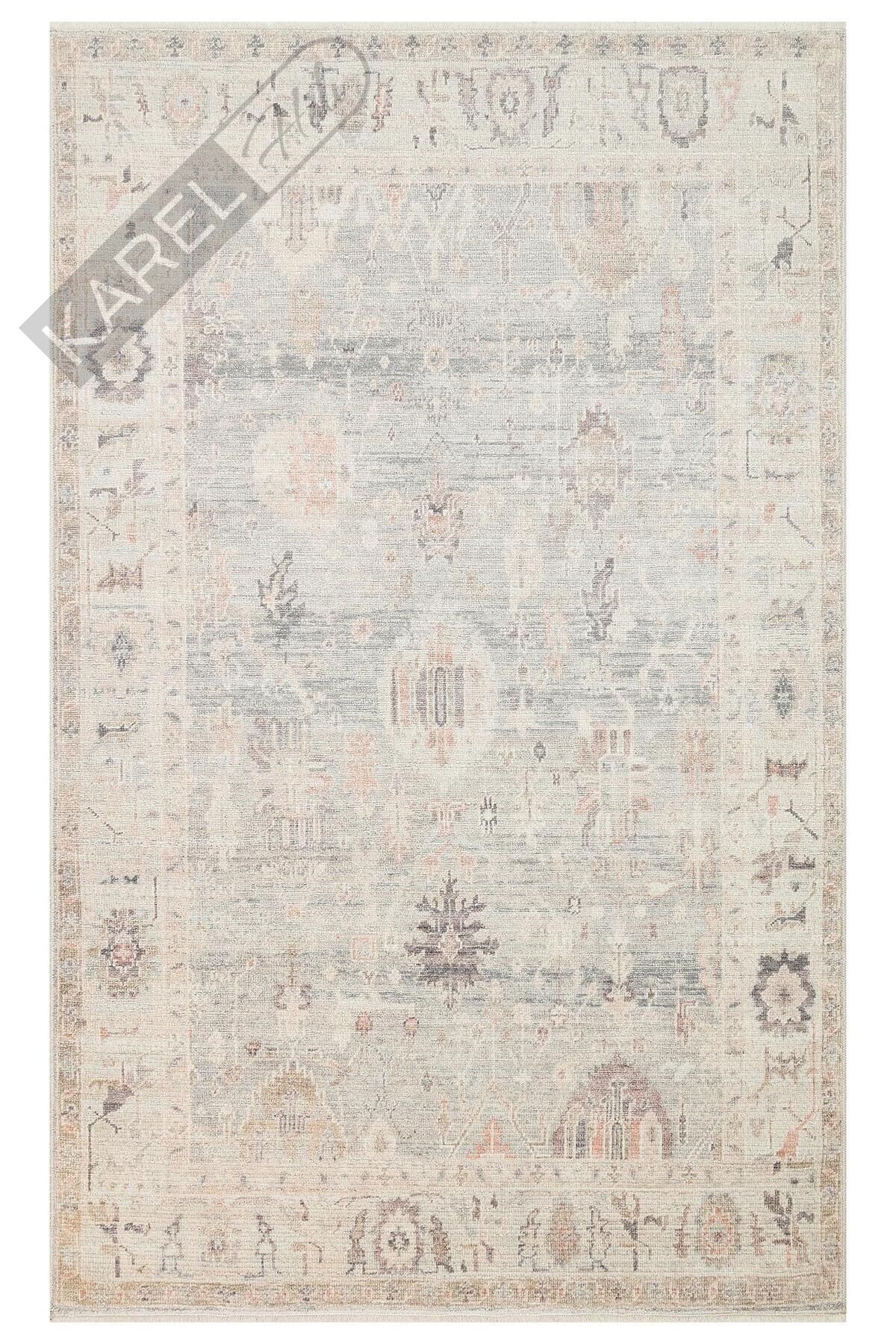 GRACE GRC 02 SKY Pastel Tonlara Sahip Vintage Desenli Şık Halı