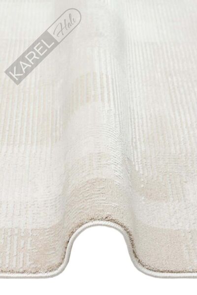 LEONA LNA 03 CREAM Yumuşak Tuşeli Hav Toz Vermez Modern Makine Halısı