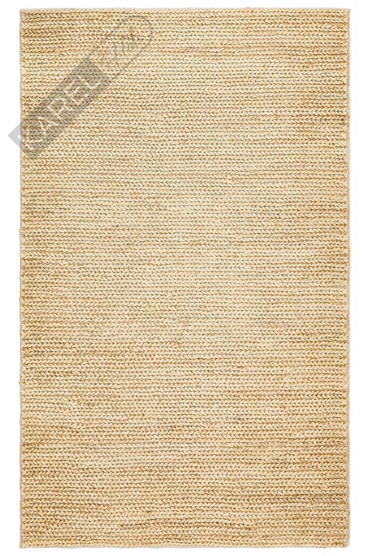 Choti Jüt Choti Cream Jüt Ile Üretilen El Dokuma Sisal Kilim.