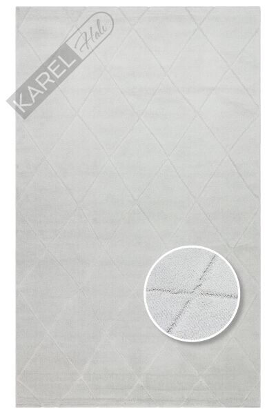 MISSORI MSR 03 GREY Hav Toz Vermez Sade Desenli Yumuşak Dokulu Modern Makine Halısı
