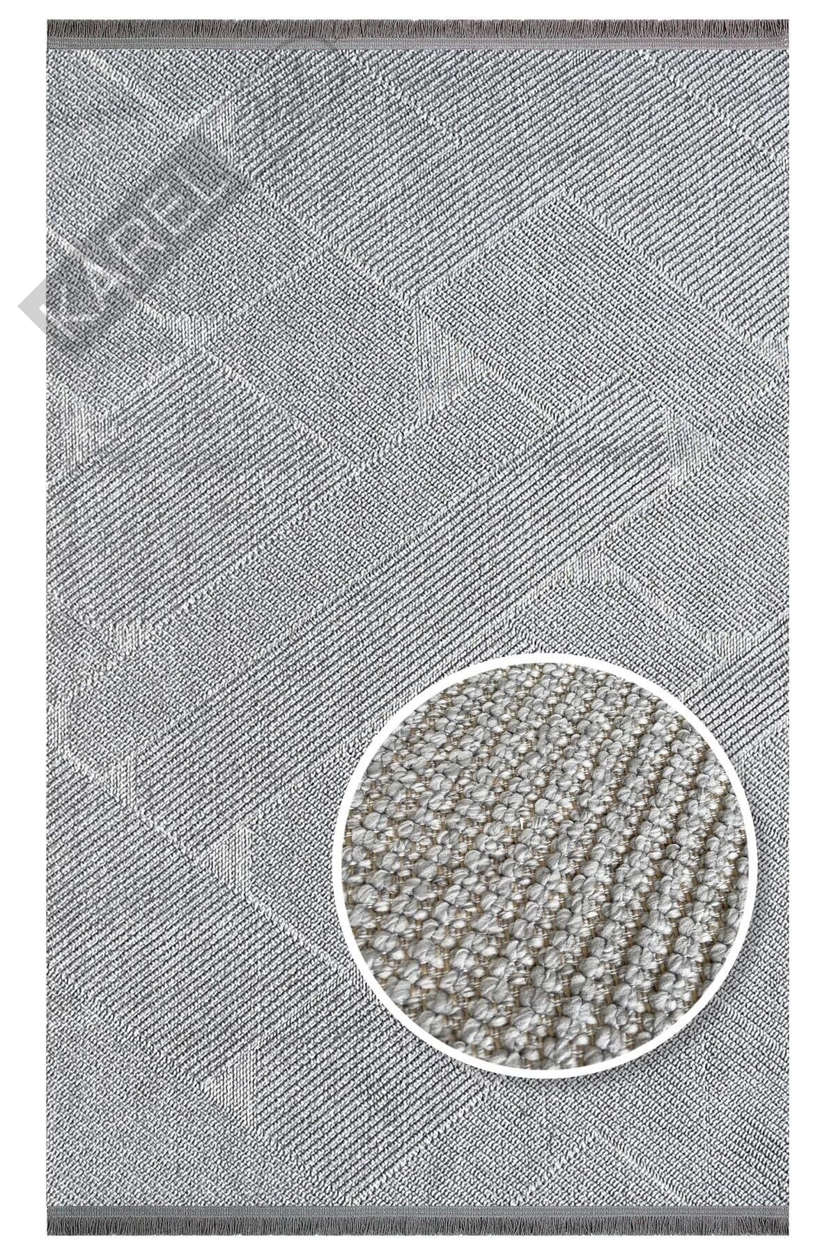 MOTTO MOT 10 GREY  Yumuşak Tuşeli Örgü Dokuma Modern Makine Halısı