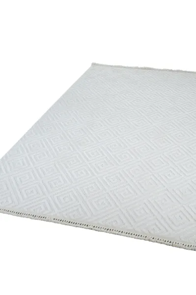 Apex Halı Anemon 6811 Beyaz Dekoratif Halı